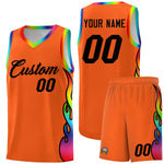 Custom Texas Orange Side Flame Pattern Fashion Sports Uniform Basketball Jersey | BuyFootballJersey