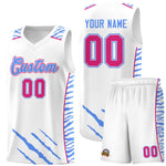 Custom White Personalized Tiger Claw Pattern Sports Uniform Basketball Jersey | BuyFootballJersey