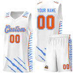 Custom White Personalized Tiger Claw Pattern Sports Uniform Basketball Jersey | BuyFootballJersey