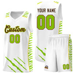 Custom White Personalized Tiger Claw Pattern Sports Uniform Basketball Jersey | BuyFootballJersey