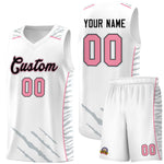 Custom White Personalized Tiger Claw Pattern Sports Uniform Basketball Jersey | BuyFootballJersey