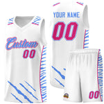 Custom White Personalized Tiger Claw Pattern Sports Uniform Basketball Jersey | BuyFootballJersey