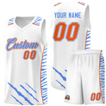 Custom White Personalized Tiger Claw Pattern Sports Uniform Basketball Jersey | BuyFootballJersey