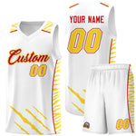 Custom White Personalized Tiger Claw Pattern Sports Uniform Basketball Jersey | BuyFootballJersey
