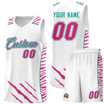 Custom White Personalized Tiger Claw Pattern Sports Uniform Basketball Jersey | BuyFootballJersey