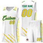 Custom White Personalized Tiger Claw Pattern Sports Uniform Basketball Jersey | BuyFootballJersey