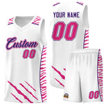 Custom White Personalized Tiger Claw Pattern Sports Uniform Basketball Jersey | BuyFootballJersey