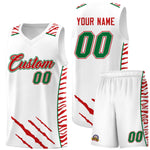 Custom White Personalized Tiger Claw Pattern Sports Uniform Basketball Jersey | BuyFootballJersey