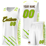 Custom White Personalized Tiger Claw Pattern Sports Uniform Basketball Jersey | BuyFootballJersey