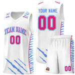 Custom White Personalized Tiger Claw Pattern Sports Uniform Basketball Jersey | BuyFootballJersey