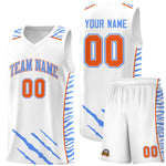 Custom White Personalized Tiger Claw Pattern Sports Uniform Basketball Jersey | BuyFootballJersey