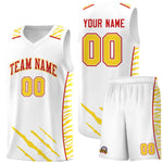 Custom White Personalized Tiger Claw Pattern Sports Uniform Basketball Jersey | BuyFootballJersey