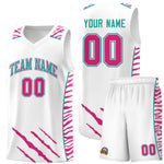 Custom White Personalized Tiger Claw Pattern Sports Uniform Basketball Jersey | BuyFootballJersey