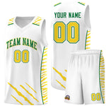 Custom White Personalized Tiger Claw Pattern Sports Uniform Basketball Jersey | BuyFootballJersey