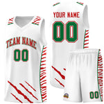 Custom White Personalized Tiger Claw Pattern Sports Uniform Basketball Jersey | BuyFootballJersey