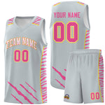 Custom Silver Personalized Tiger Claw Pattern Sports Uniform Basketball Jersey | BuyFootballJersey