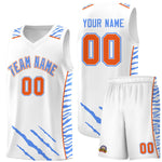 Custom White Personalized Tiger Claw Pattern Sports Uniform Basketball Jersey | BuyFootballJersey