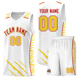 Custom White Personalized Tiger Claw Pattern Sports Uniform Basketball Jersey | BuyFootballJersey