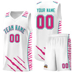 Custom White Personalized Tiger Claw Pattern Sports Uniform Basketball Jersey | BuyFootballJersey
