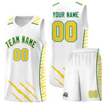 Custom White Personalized Tiger Claw Pattern Sports Uniform Basketball Jersey | BuyFootballJersey