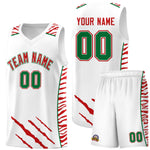 Custom White Personalized Tiger Claw Pattern Sports Uniform Basketball Jersey | BuyFootballJersey