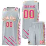 Custom Silver Personalized Tiger Claw Pattern Sports Uniform Basketball Jersey | BuyFootballJersey