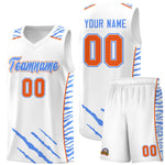 Custom White Personalized Tiger Claw Pattern Sports Uniform Basketball Jersey | BuyFootballJersey