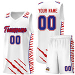 Custom White Personalized Tiger Claw Pattern Sports Uniform Basketball Jersey | BuyFootballJersey