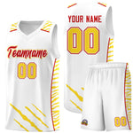Custom White Personalized Tiger Claw Pattern Sports Uniform Basketball Jersey | BuyFootballJersey