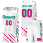 Custom White Personalized Tiger Claw Pattern Sports Uniform Basketball Jersey | BuyFootballJersey