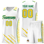 Custom White Personalized Tiger Claw Pattern Sports Uniform Basketball Jersey | BuyFootballJersey