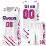 Custom White Personalized Tiger Claw Pattern Sports Uniform Basketball Jersey | BuyFootballJersey