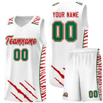 Custom White Personalized Tiger Claw Pattern Sports Uniform Basketball Jersey | BuyFootballJersey