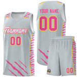 Custom Silver Personalized Tiger Claw Pattern Sports Uniform Basketball Jersey | BuyFootballJersey