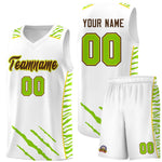 Custom White Personalized Tiger Claw Pattern Sports Uniform Basketball Jersey | BuyFootballJersey