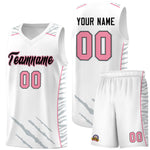 Custom White Personalized Tiger Claw Pattern Sports Uniform Basketball Jersey | BuyFootballJersey