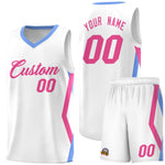 Custom White Side Rhombus Graffiti Pattern Sets Basketball Jersey | BuyFootballJersey