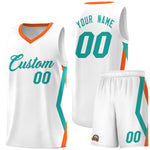 Custom White Side Rhombus Graffiti Pattern Sets Basketball Jersey | BuyFootballJersey