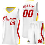Custom White Side Rhombus Graffiti Pattern Sets Basketball Jersey | BuyFootballJersey