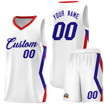 Custom White Side Rhombus Graffiti Pattern Sets Basketball Jersey | BuyFootballJersey
