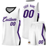 Custom White Side Rhombus Graffiti Pattern Sets Basketball Jersey | BuyFootballJersey