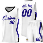 Custom White Side Rhombus Graffiti Pattern Sets Basketball Jersey | BuyFootballJersey
