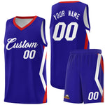 Custom Royal Side Rhombus Graffiti Pattern Sets Basketball Jersey | BuyFootballJersey