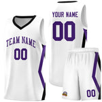 Custom White Side Rhombus Graffiti Pattern Sets Basketball Jersey | BuyFootballJersey