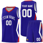 Custom Royal Side Rhombus Graffiti Pattern Sets Basketball Jersey | BuyFootballJersey