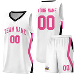 Custom White Side Rhombus Graffiti Pattern Sets Basketball Jersey | BuyFootballJersey