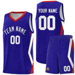 Custom Royal Side Rhombus Graffiti Pattern Sets Basketball Jersey | BuyFootballJersey