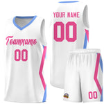 Custom White Side Rhombus Graffiti Pattern Sets Basketball Jersey | BuyFootballJersey