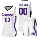 Custom White Side Rhombus Graffiti Pattern Sets Basketball Jersey | BuyFootballJersey
