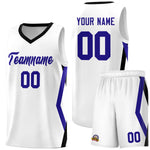 Custom White Side Rhombus Graffiti Pattern Sets Basketball Jersey | BuyFootballJersey